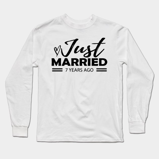 7th Wedding Anniversary - 7 years anniversary Long Sleeve T-Shirt by KC Happy Shop